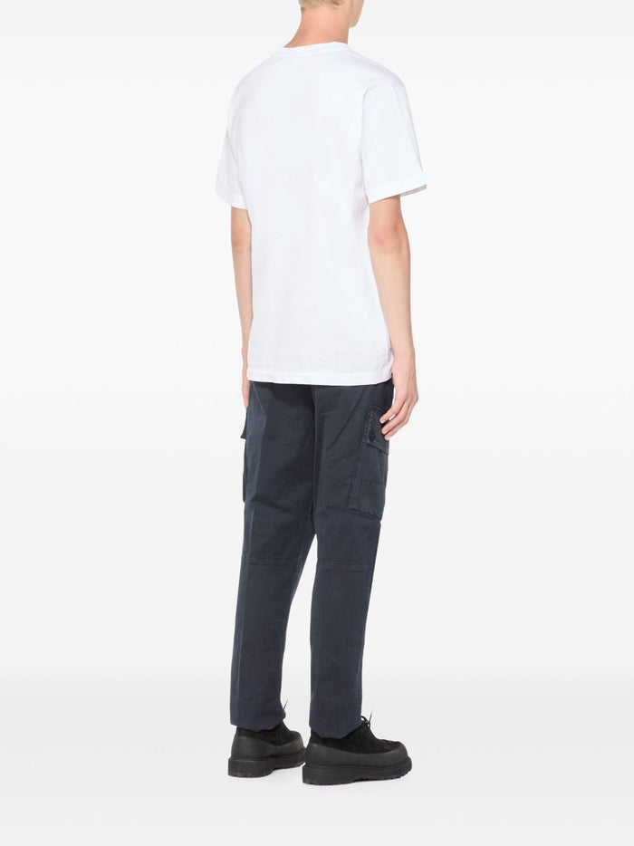Stone Island Men's White Logo T-Shirt 2