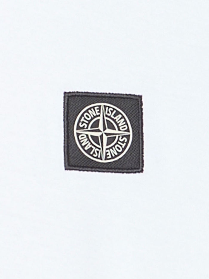 Stone Island Men's White Logo T-Shirt 4