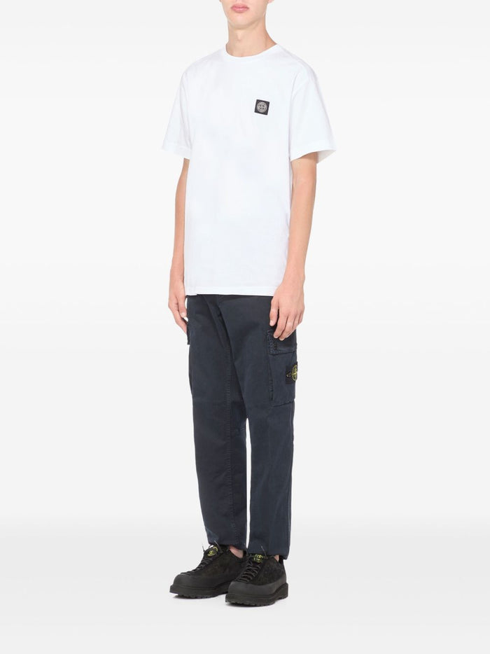 Stone Island Men's White Logo T-Shirt 1