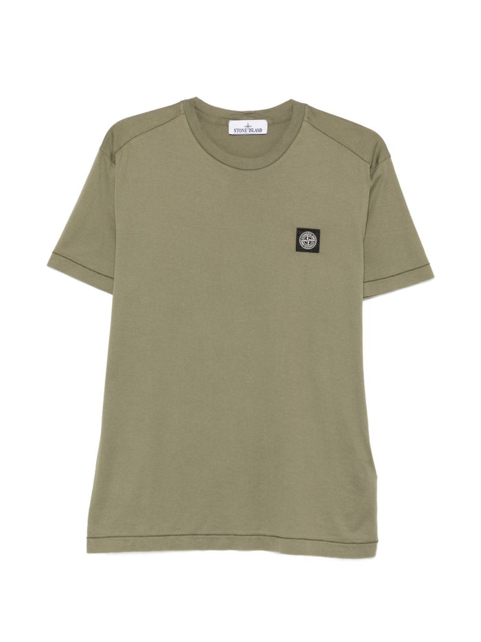 Stone Island T-Shirt Verde Uomo Micro Logo 5