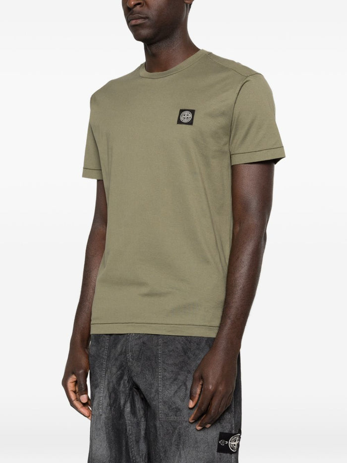 Stone Island T-Shirt Verde Uomo Micro Logo 1