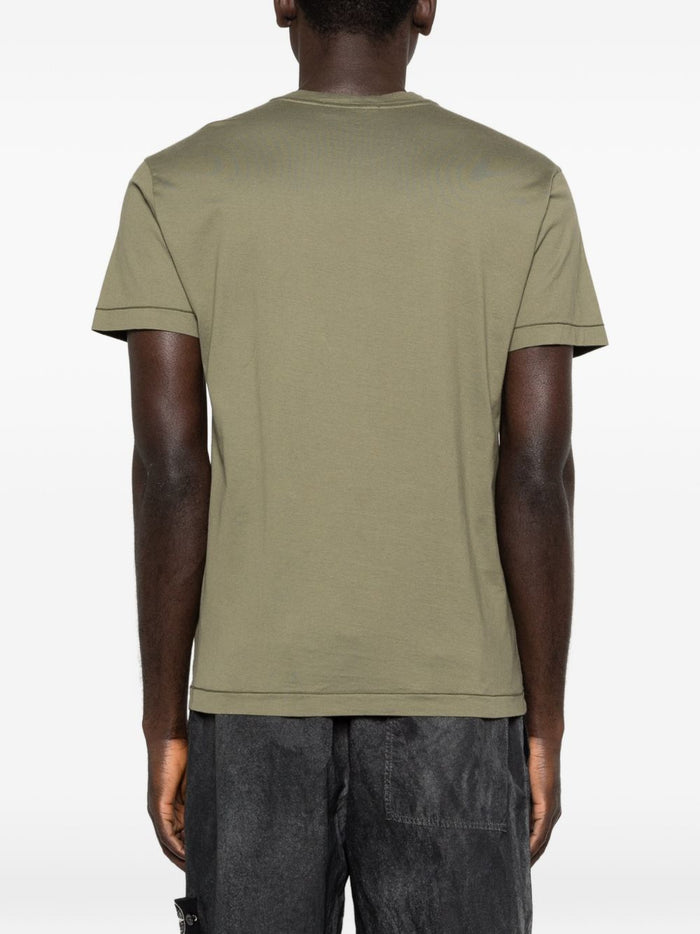 Stone Island T-Shirt Verde Uomo Micro Logo 3