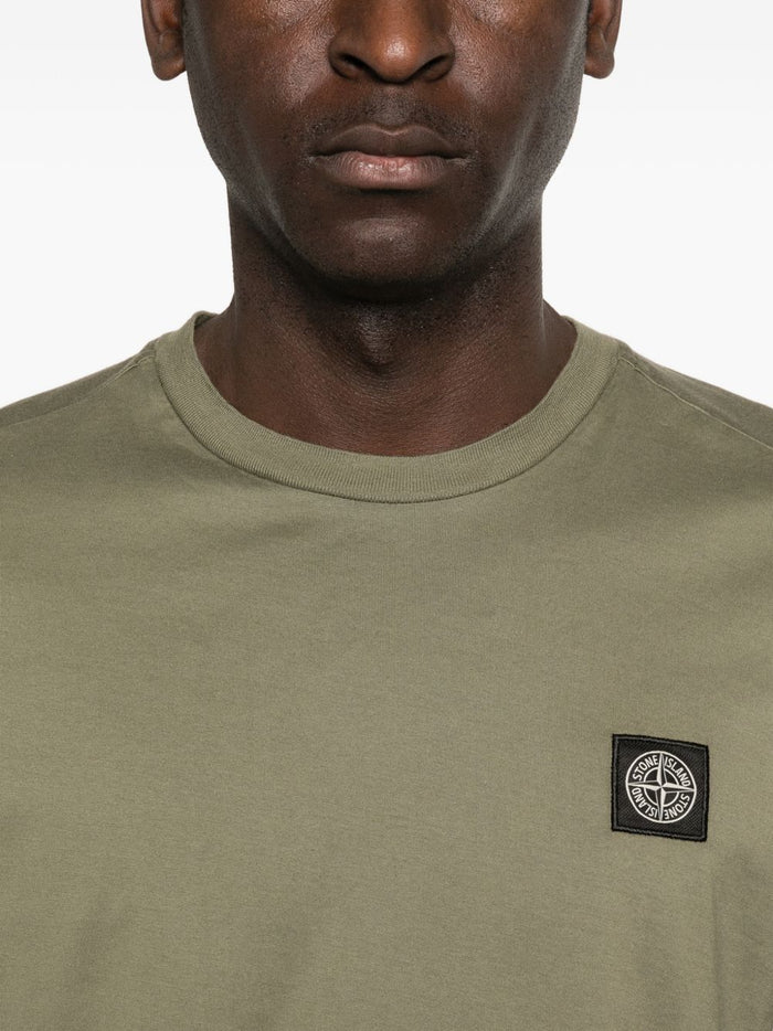 Stone Island T-Shirt Verde Uomo Micro Logo 4