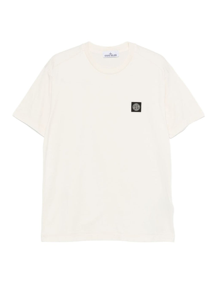 Stone Island T-Shirt Bianco Uomo Micro Logo 5
