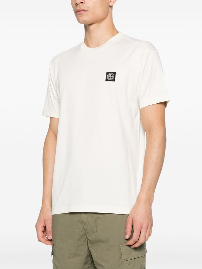 Stone Island T-Shirt Bianco Uomo Micro Logo 1