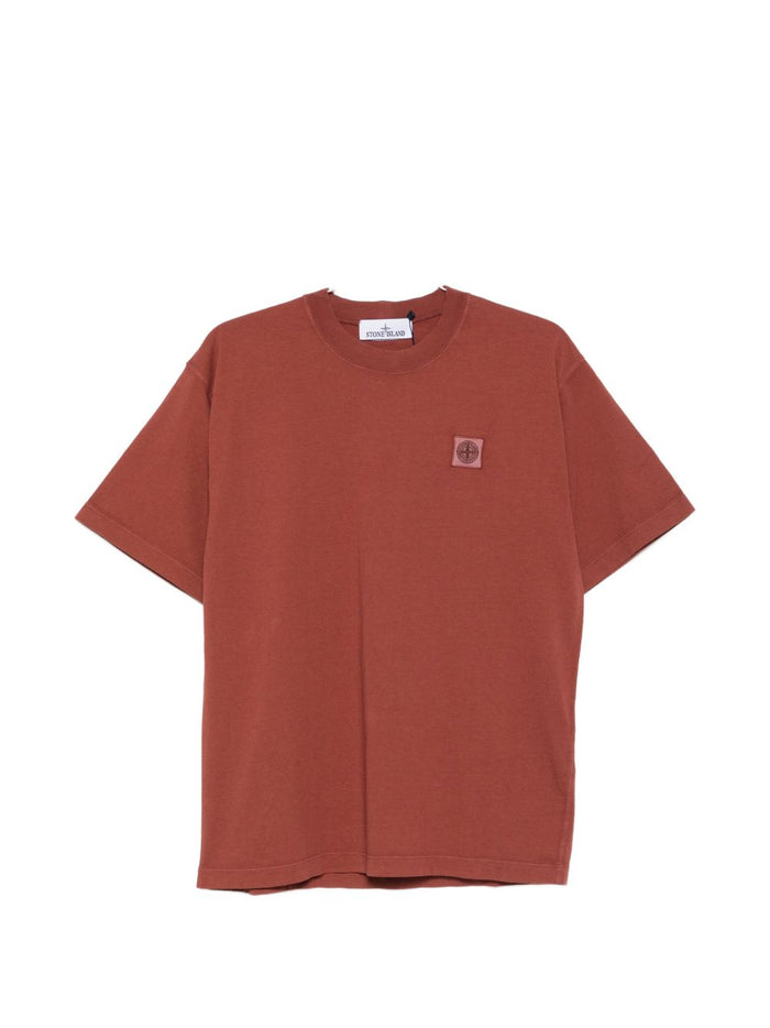 Stone Island T-Shirt Rosso Uomo Micro Logo 5