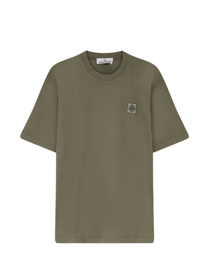 Stone Island T-Shirt Verde Uomo Micro Logo 1