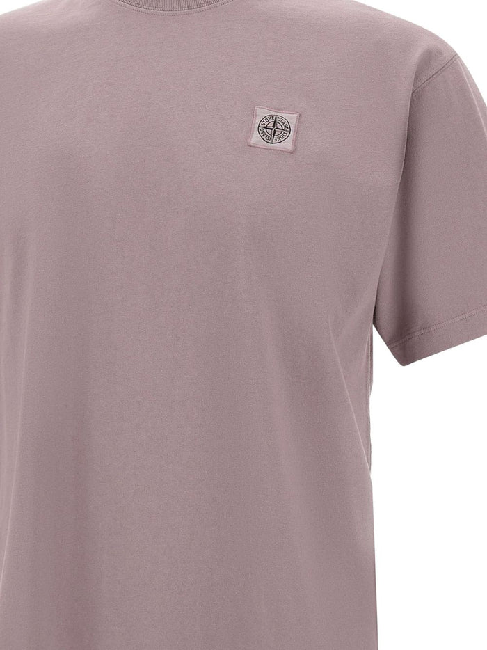Stone Island T-Shirt Viola Uomo Logo 3