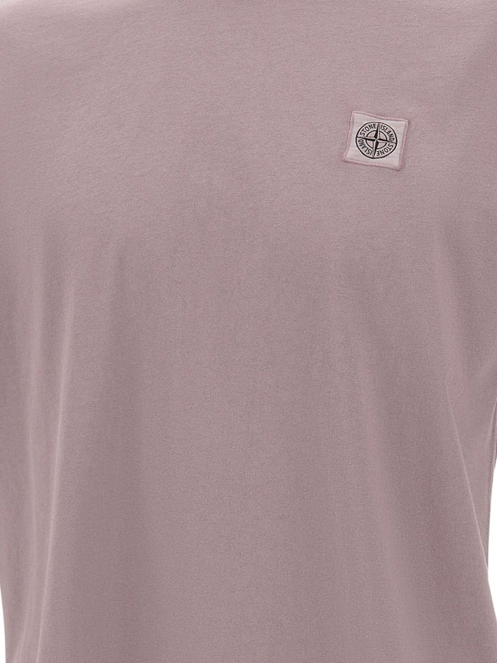 Stone Island T-Shirt Viola Uomo Logo 5