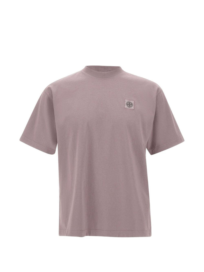 Stone Island T-Shirt Viola Uomo Logo 1