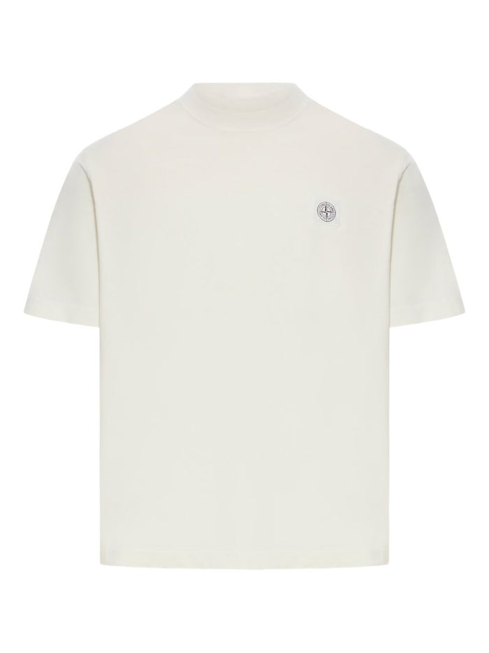 Stone Island White Men's Micro Logo T-Shirt 1