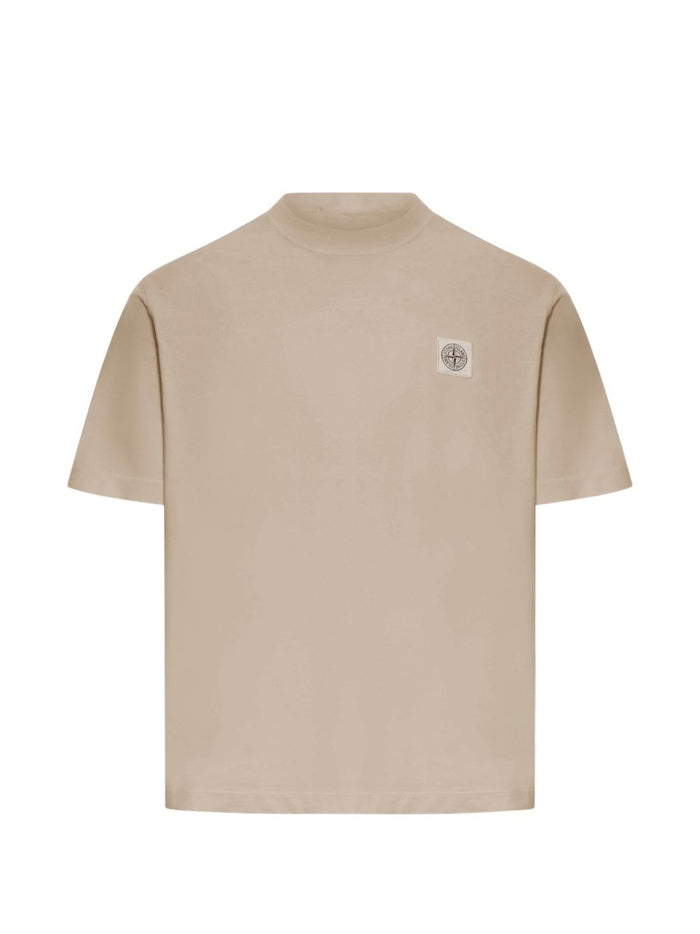 Stone Island T-Shirt Marrone Uomo Micro Logo 1