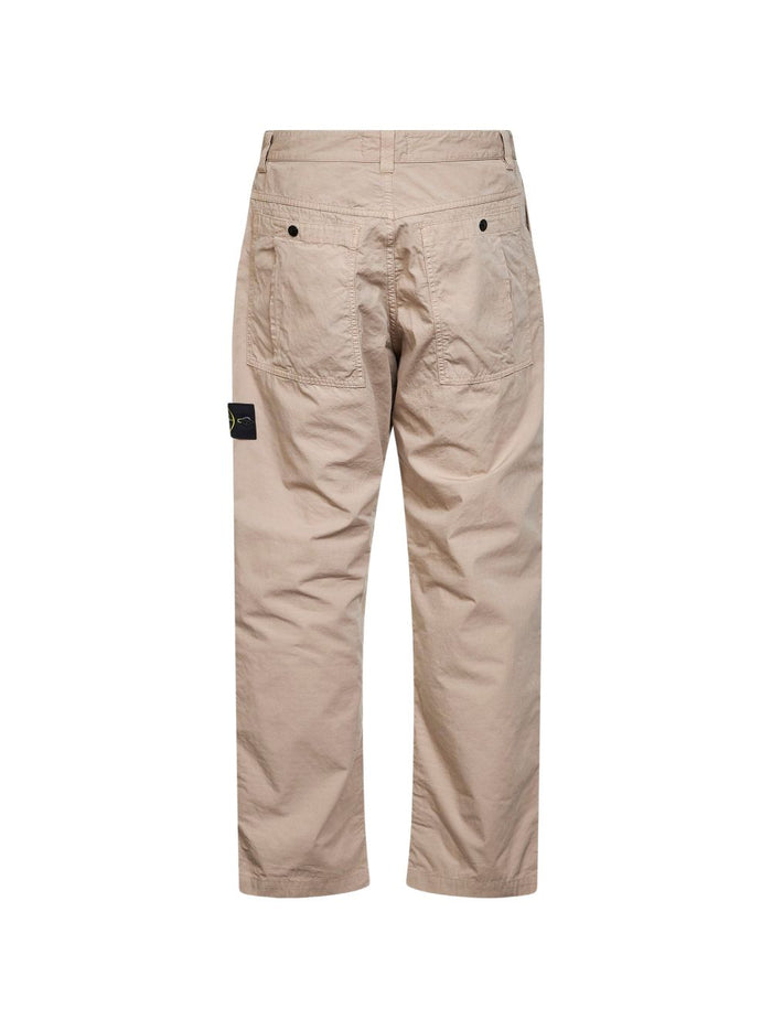 Stone Island Pantalone Beige Uomo Patch Compass 2