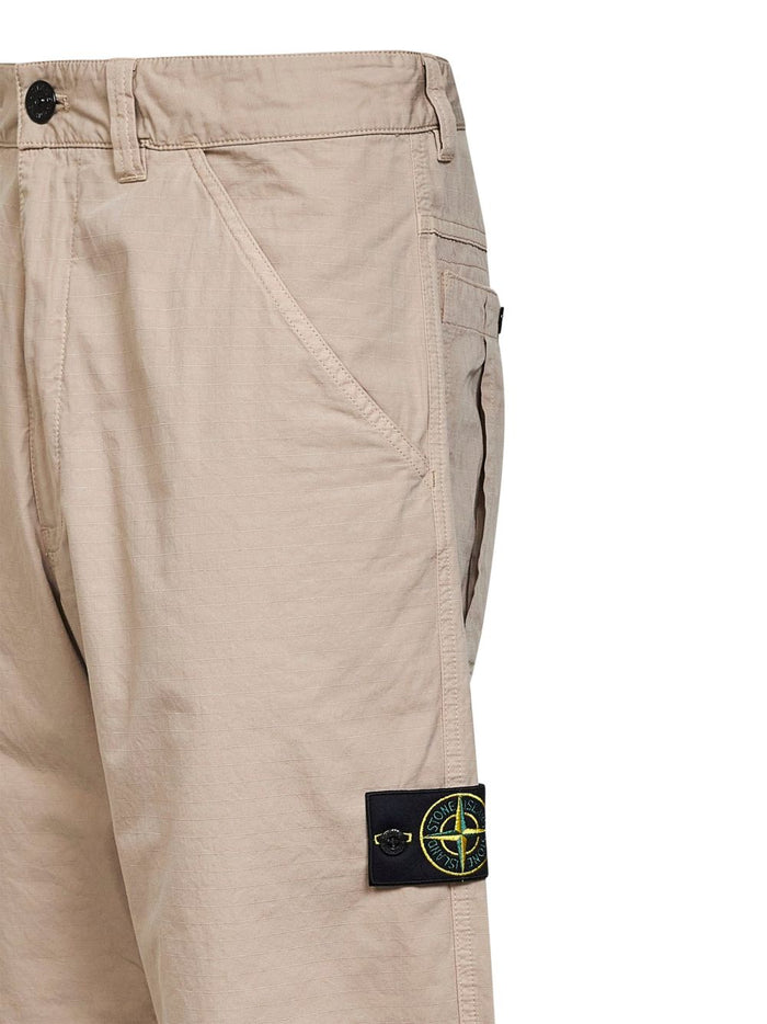 Stone Island Pantalone Beige Uomo Patch Compass 3