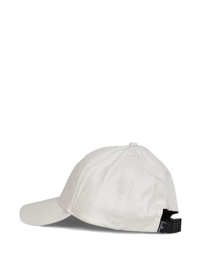 Stone Island Cappellino Bianco Uomo Ricamo Compass 2