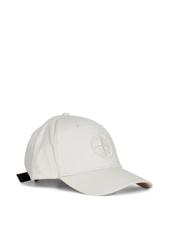 Stone Island Cappellino Bianco Uomo Ricamo Compass 3