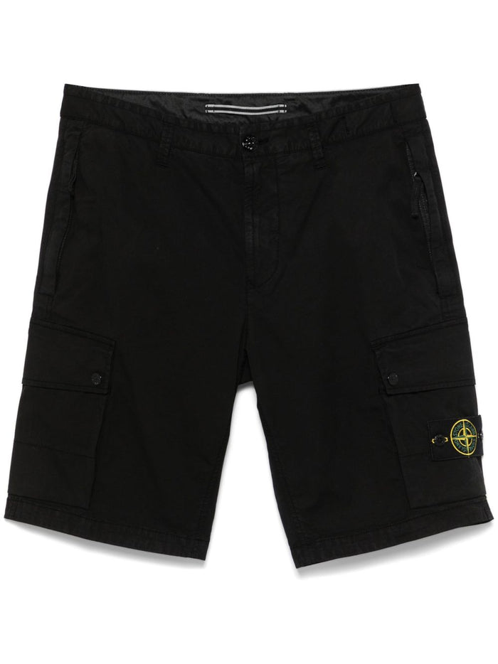 Stone Island Short Nero Uomo Cargo 1