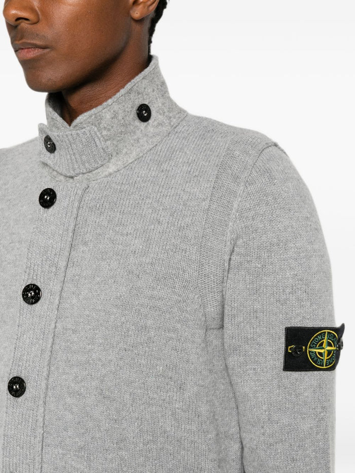 Stone Island Cardigan Grigio Uomo 3