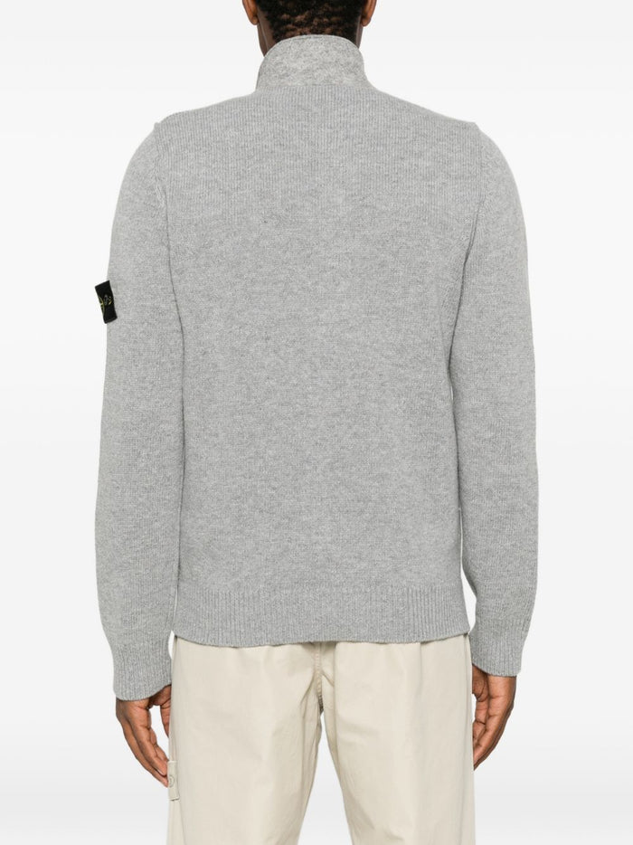 Stone Island Cardigan Grigio Uomo 4
