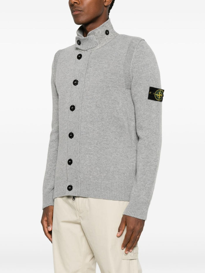 Stone Island Cardigan Grigio Uomo 5