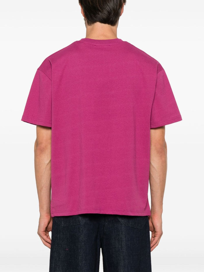 Les Deux Copenhague T-shirt Viola Uomo Ricamo Logo 3