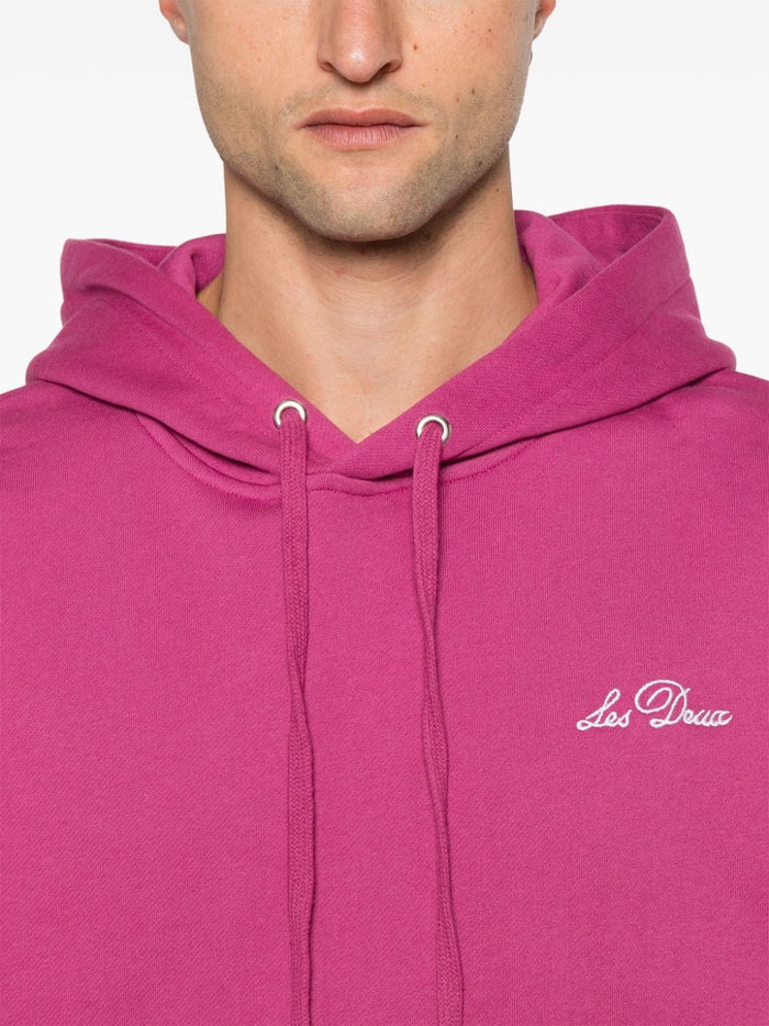 Les Deux Copenhague Men's Purple Sweatshirt Embroidery Logo 4