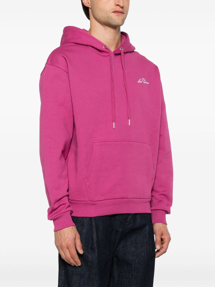 Les Deux Copenhague Men's Purple Sweatshirt Embroidery Logo 2