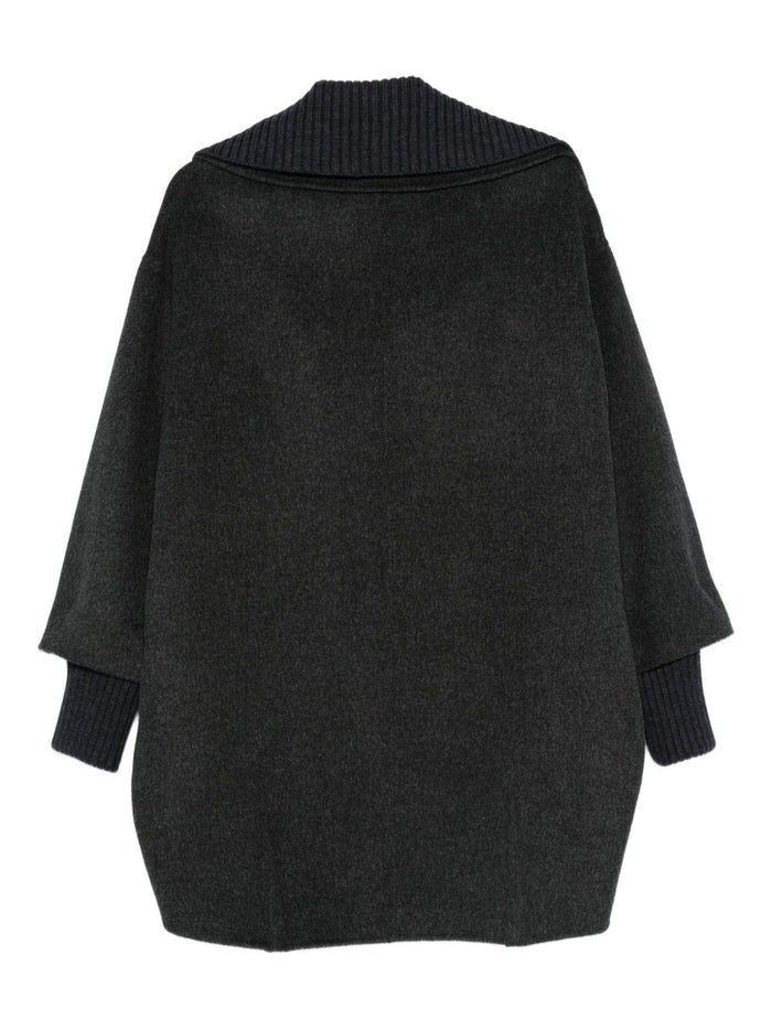 Parosh Damen Zweireihiger Grauer Mantel 2