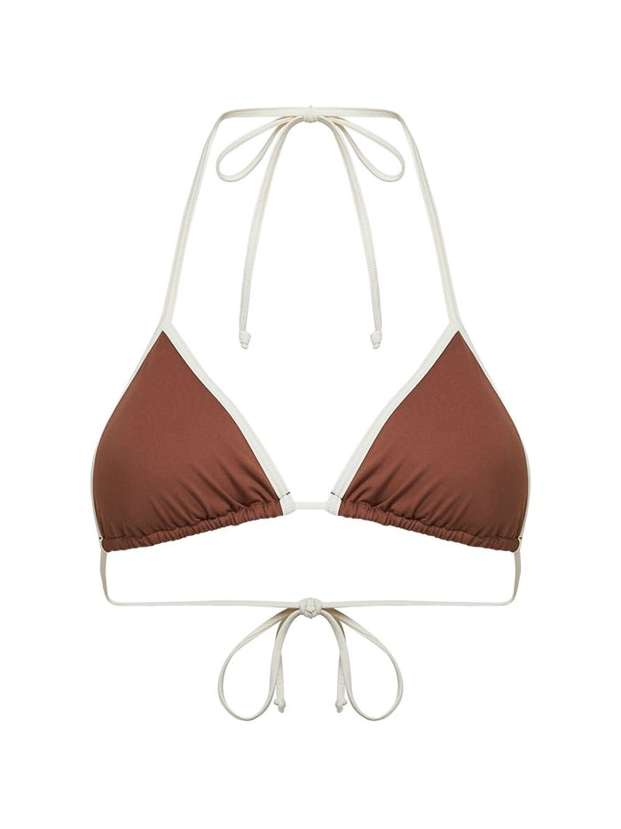 Mc2 Saint Barth Top Triangolo Donna Marrone 1