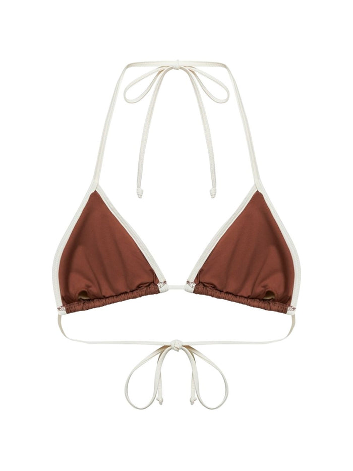 Mc2 Saint Barth Top Triangolo Donna Marrone 2