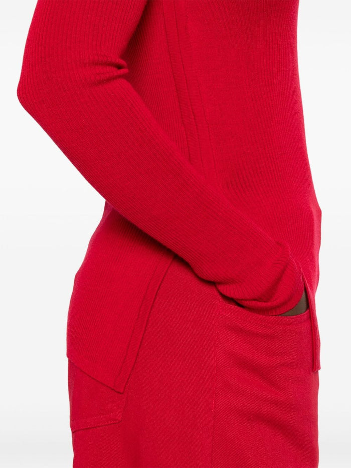 P.a.r.o.s.h. Maglia Rosso Donna a coste 3