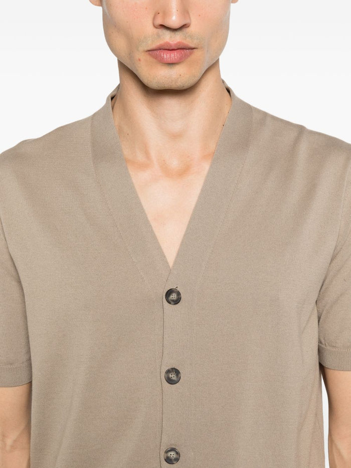 Luigi Gentile Cardigan Marrone Uomo 4