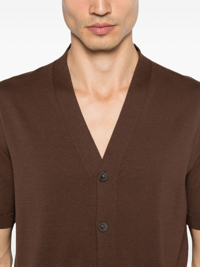 Luigi Gentile Cardigan Marrone Uomo 2