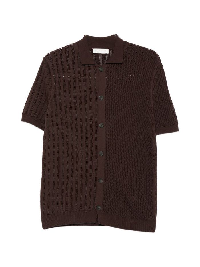 Luigi Gentile Camicia Marrone Uomo 1
