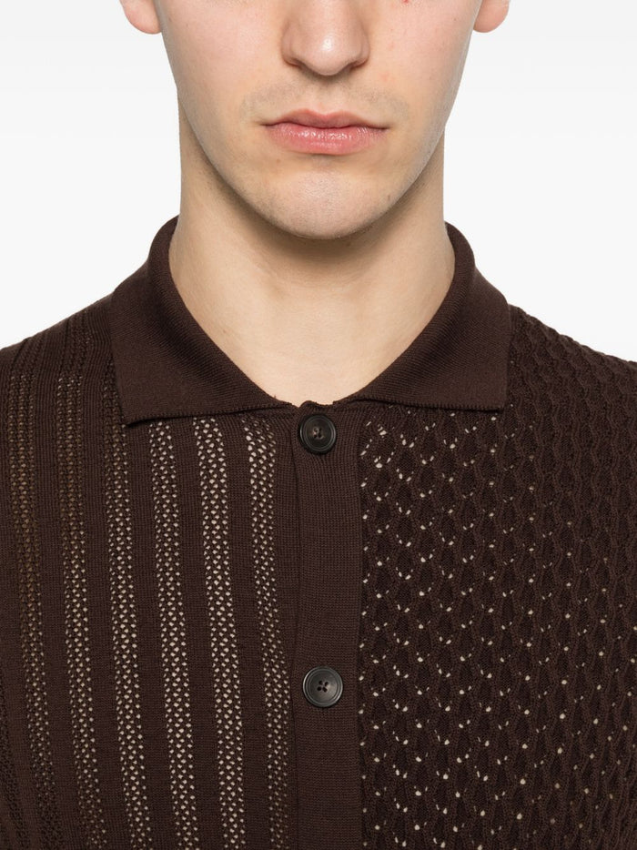 Luigi Gentile Camicia Marrone Uomo 5
