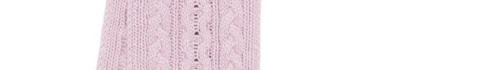 Barbour Hat + Scarf Pink Women's Braided Design - Dipierro