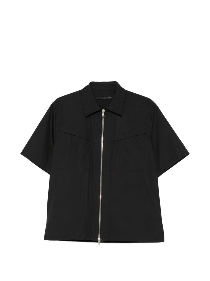 Low Brand Camicia Zip Uomo Nero 1