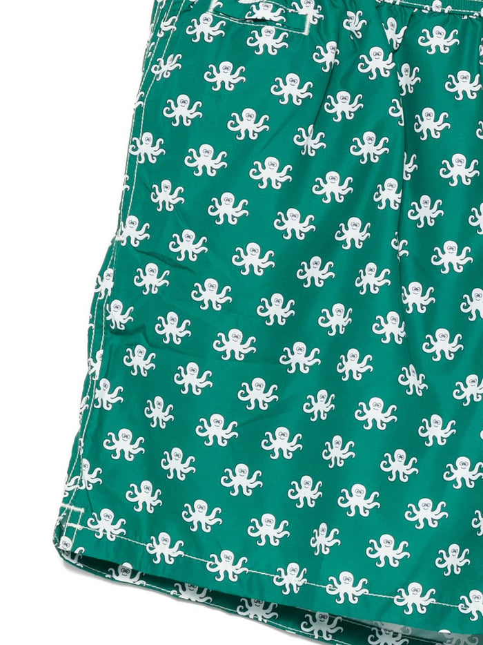 Mc2 Saint Barth Boxer Badehose Lighting Oktopus Herren Grün 3