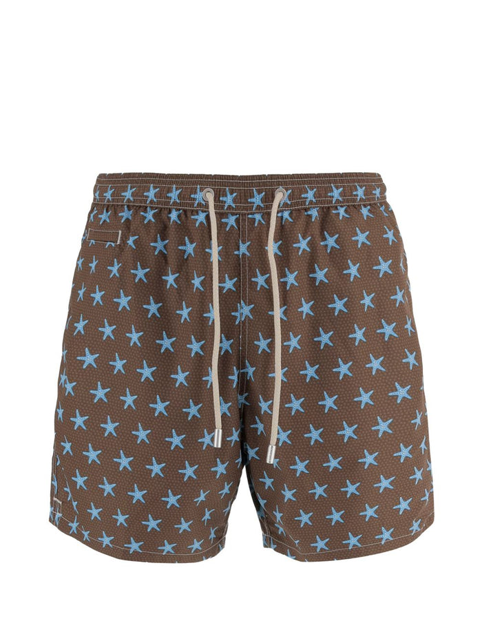 Mc2 Saint Barth Men's Boxer Lighting Micro Stars Brown 1
