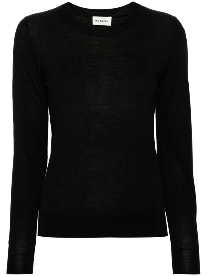 P.a.r.o.s.h. Maglia Nero Donna a maglia fine 5