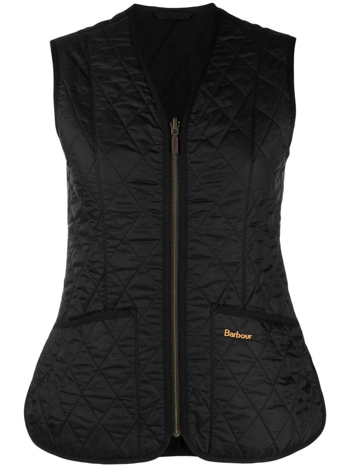 Barbour Women's Black Quilted Zip Up Gilet 3