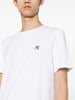 Maison Kitsune T-shirt Bianco Uomo Micro Ricamo Testa Volpe 4