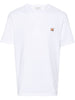 Maison Kitsune T-shirt Bianco Uomo Micro Ricamo Testa Volpe 5