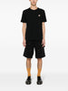 Maison Kitsune T-shirt Nero Uomo Micro Ricamo Testa Volpe 1