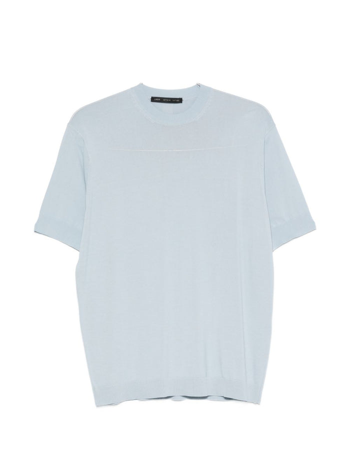 Low Brand T-shirt in Filo Uomo Celeste 1