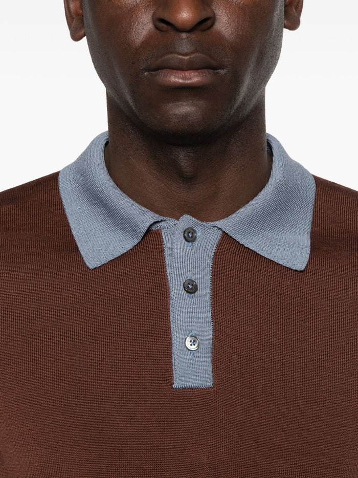Gallia Polo Tre Bottoni Uomo Marrone 4