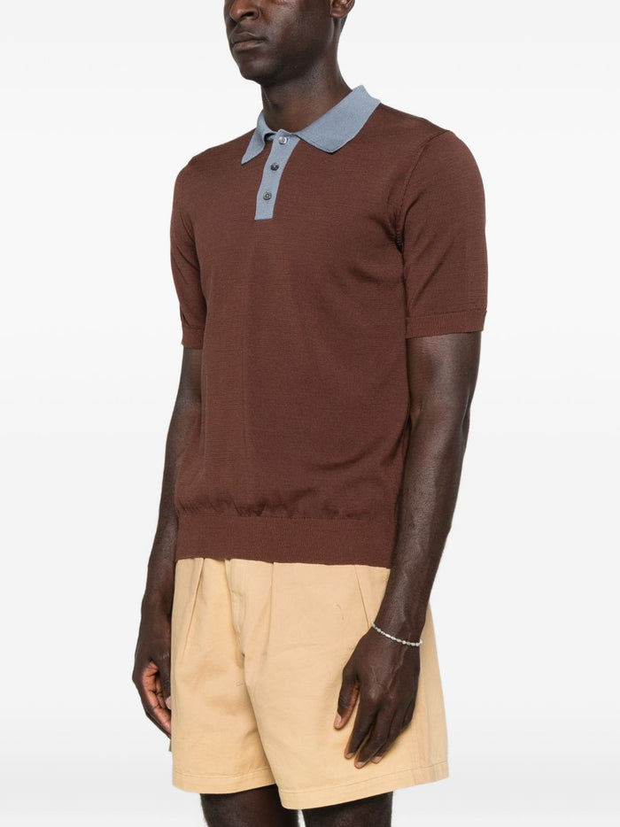 Gallia Polo Tre Bottoni Uomo Marrone 1