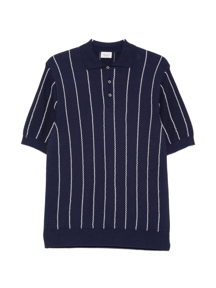 Gallia Polo Rigata Uomo Blu 5