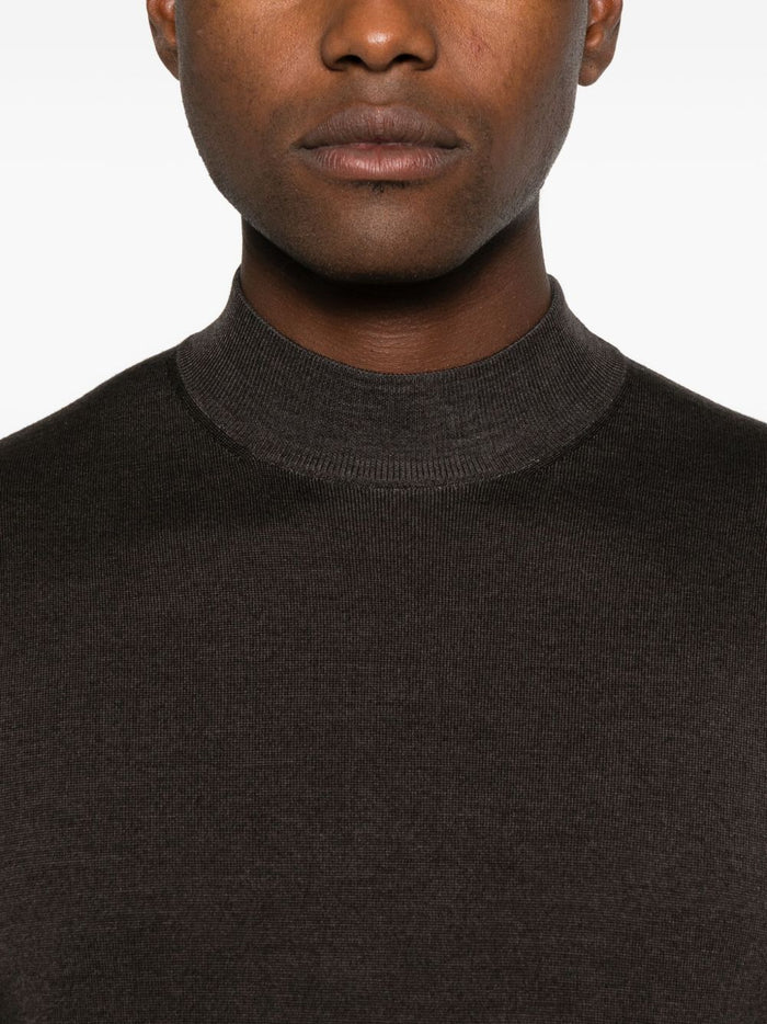 Filippo De Laurentis Maglia Marrone Uomo Girocollo 4