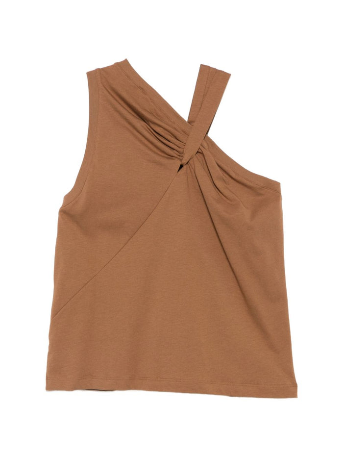 Solotre Canotta Monospalla Donna Marrone 2